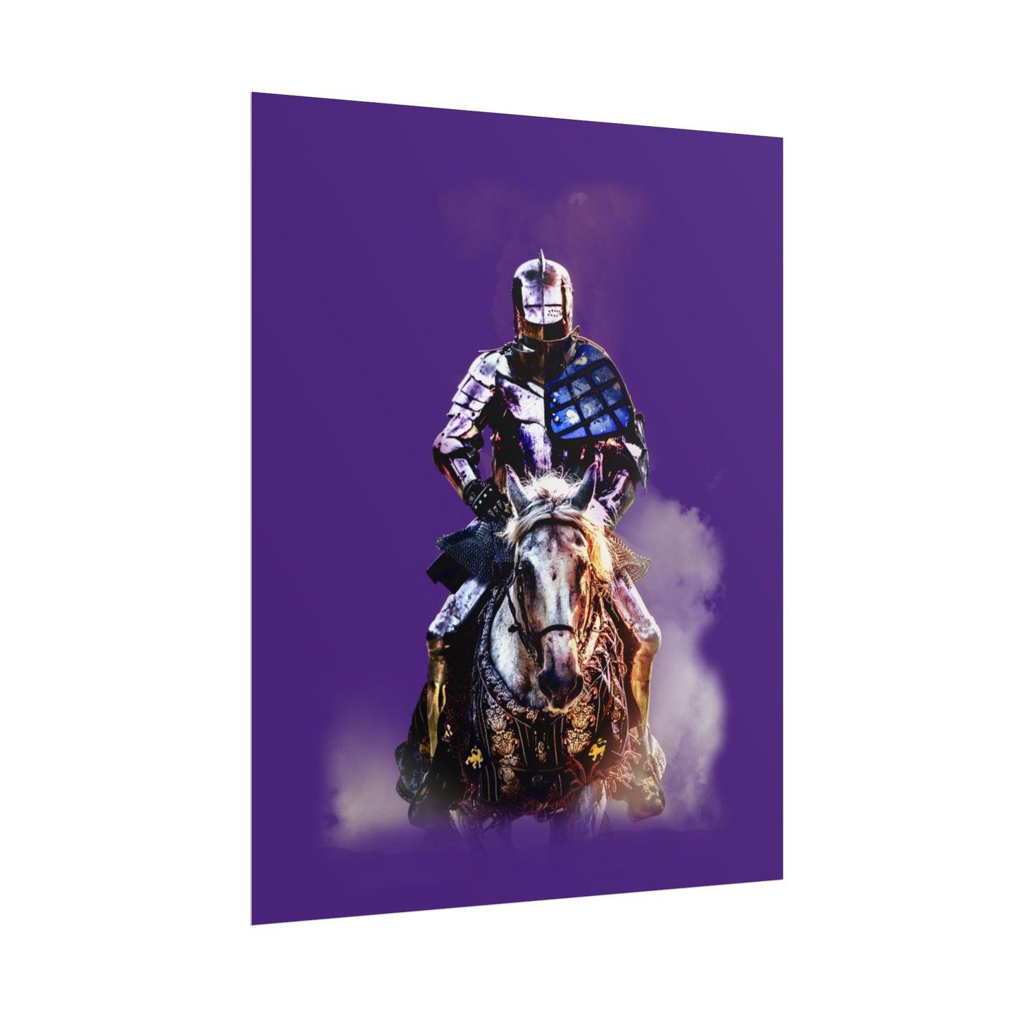 Poster - Medieval Knight on a Horse