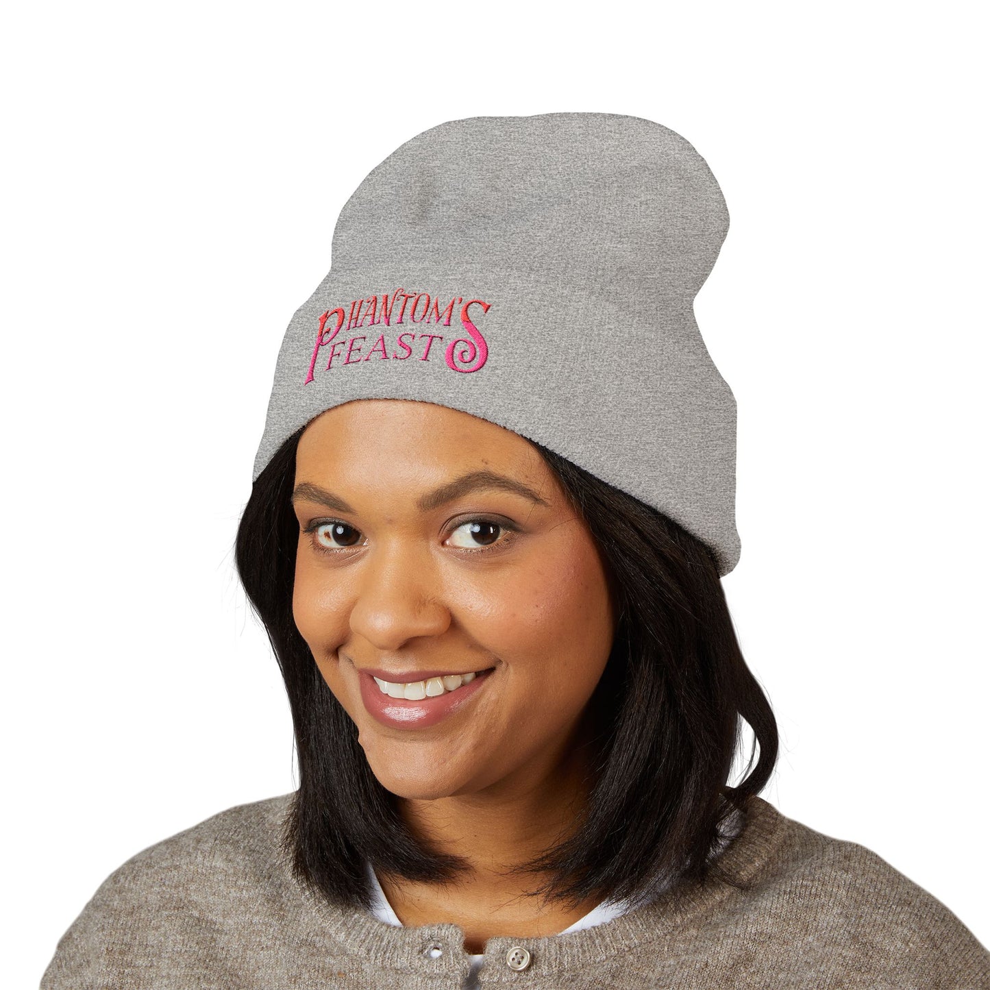 PHANTOM'S FEAST BEANIE - Embroidered Classic Cuffed Beanie, Cozy Winter Hat