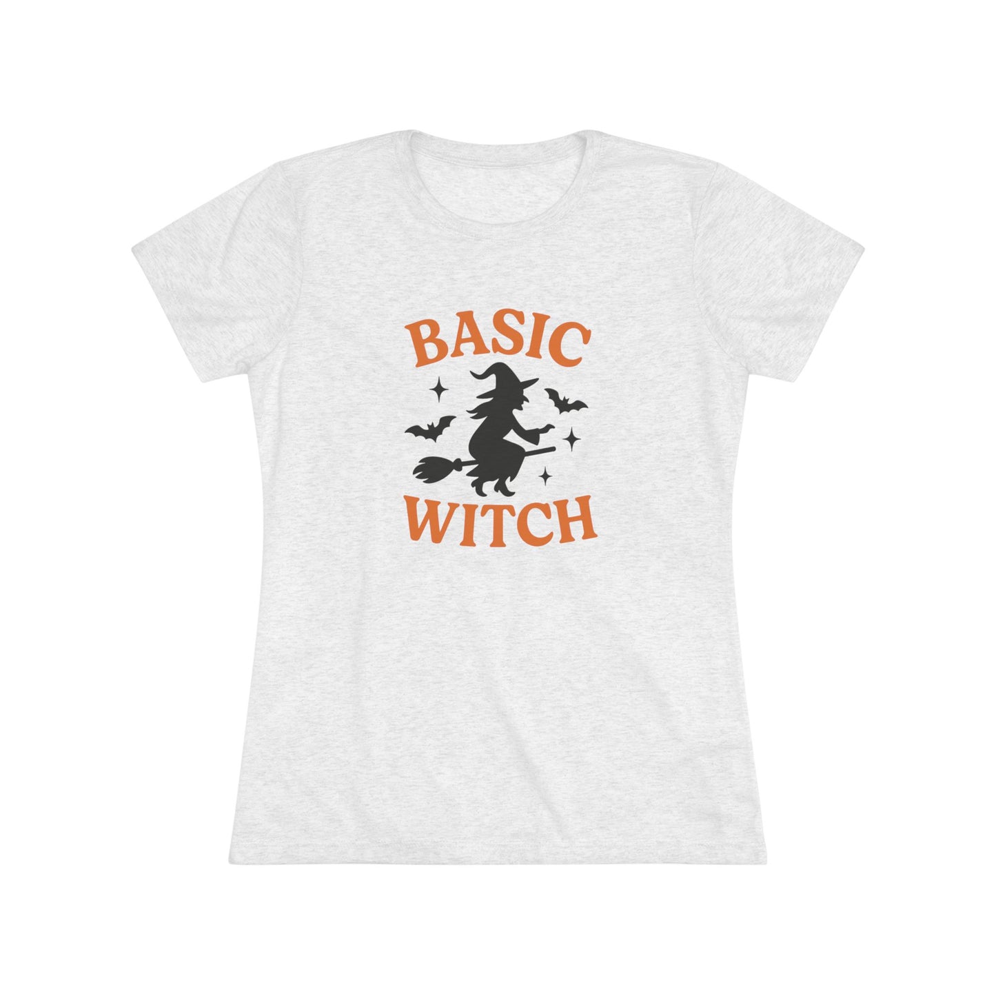 BASIC WITCH Women's Triblend Tee - Comfortable Graphic Shirt for Halloween