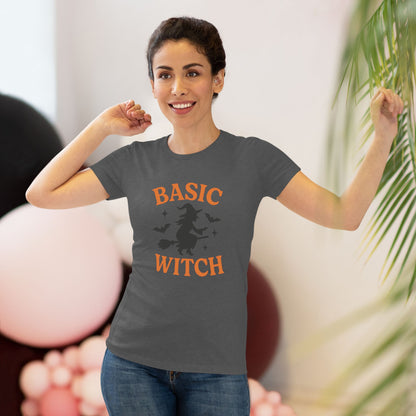 BASIC WITCH Women's Triblend Tee - Comfortable Graphic Shirt for Halloween