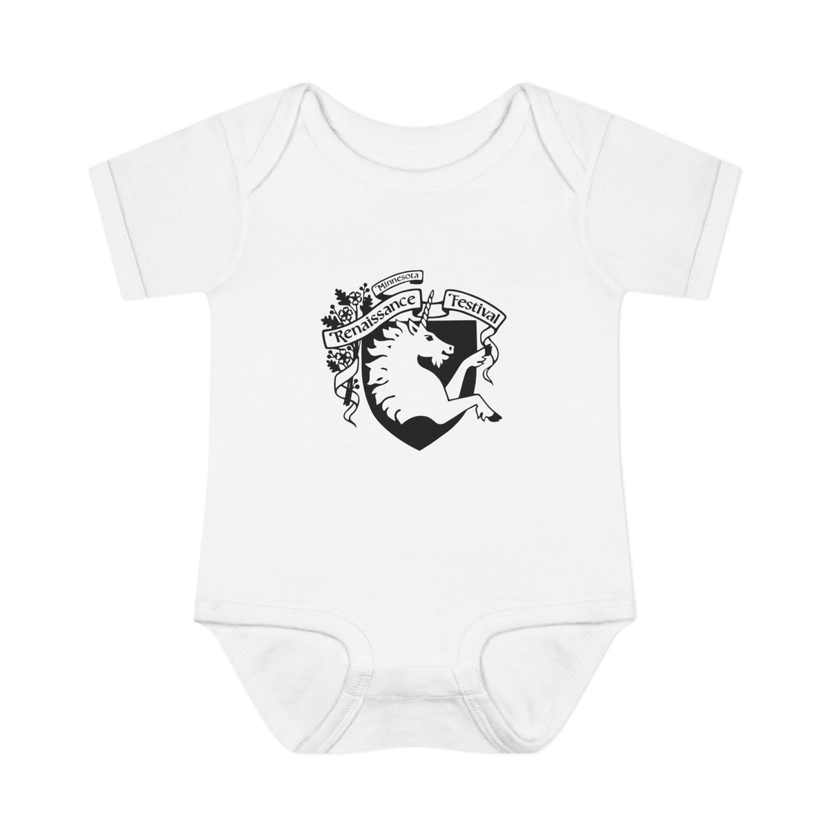 Infant Baby Rib Onesie with Unicorn Crest