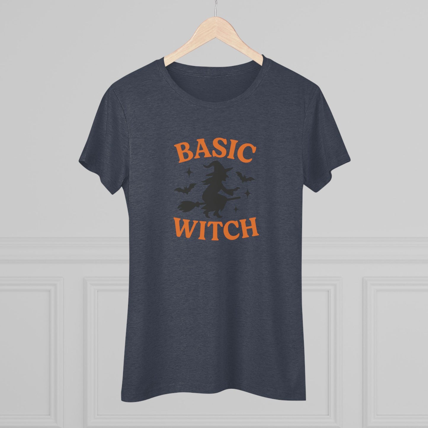 BASIC WITCH Women's Triblend Tee - Comfortable Graphic Shirt for Halloween