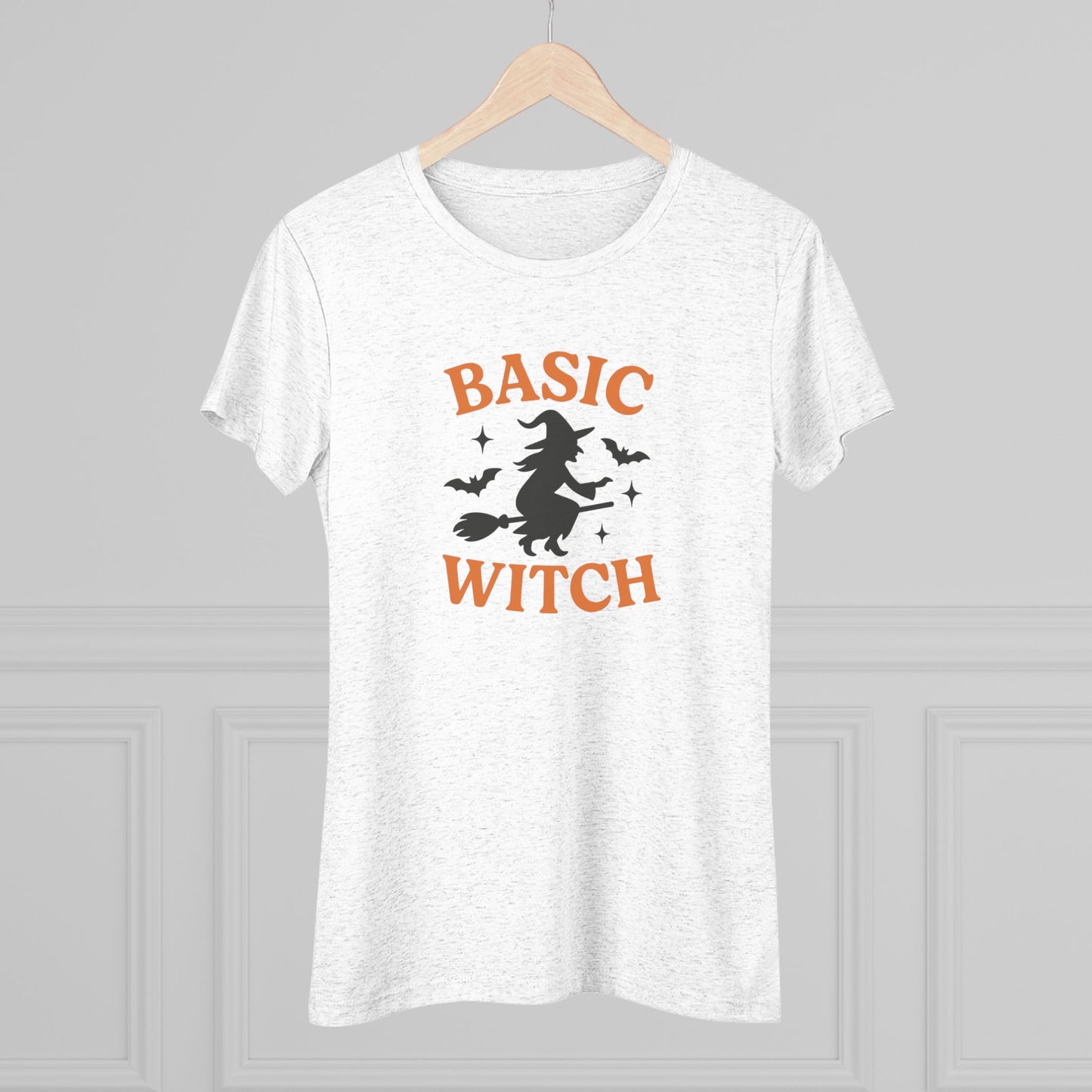 BASIC WITCH Women's Triblend Tee - Comfortable Graphic Shirt for Halloween