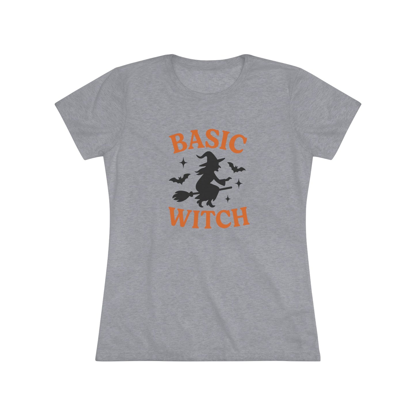 BASIC WITCH Women's Triblend Tee - Comfortable Graphic Shirt for Halloween