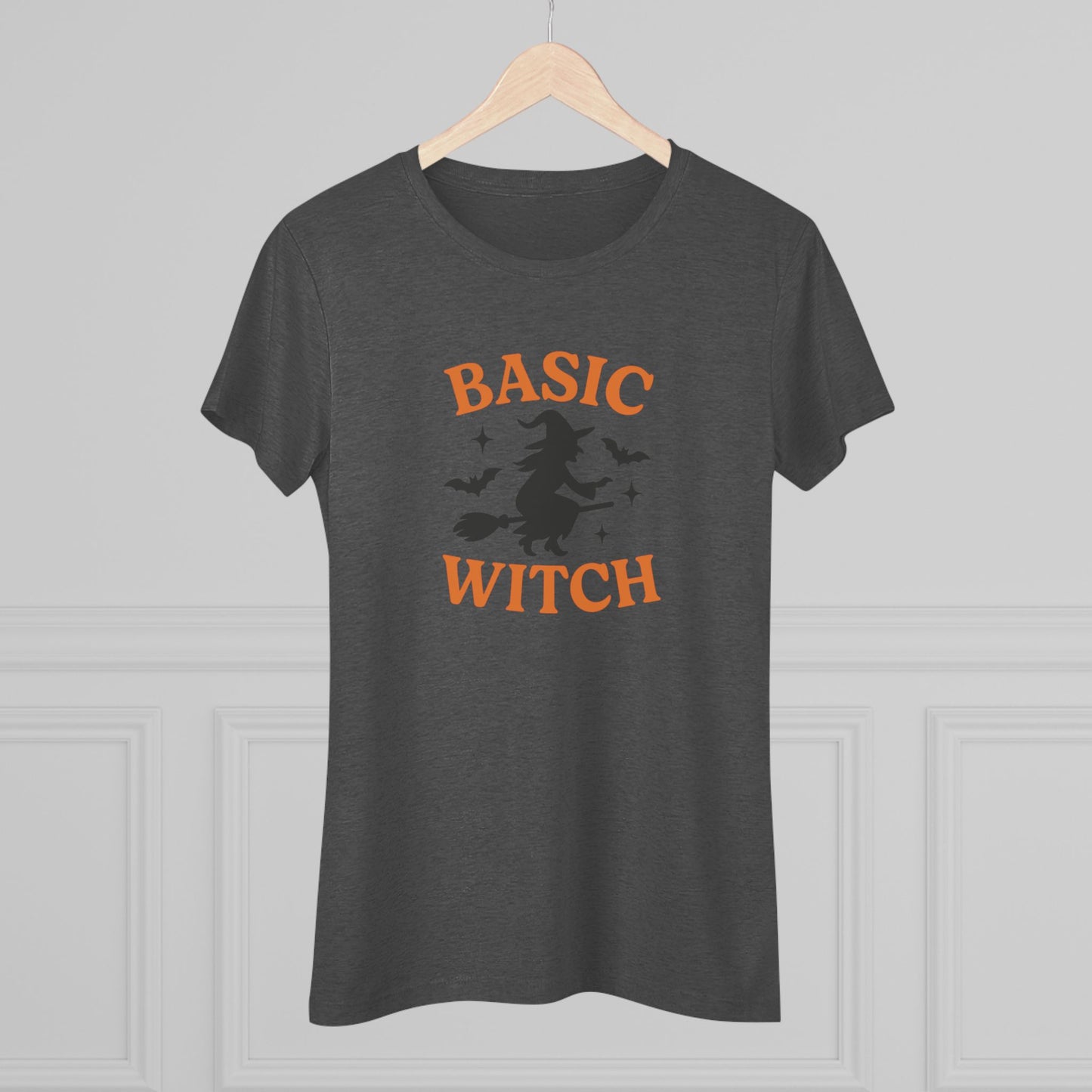 BASIC WITCH Women's Triblend Tee - Comfortable Graphic Shirt for Halloween